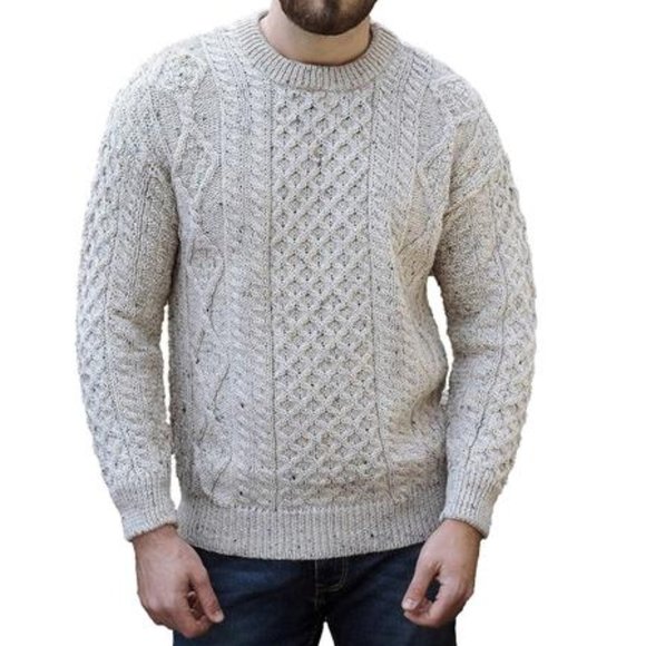 Men's Merino Wool Crew Neck Sweater, Skiddaw